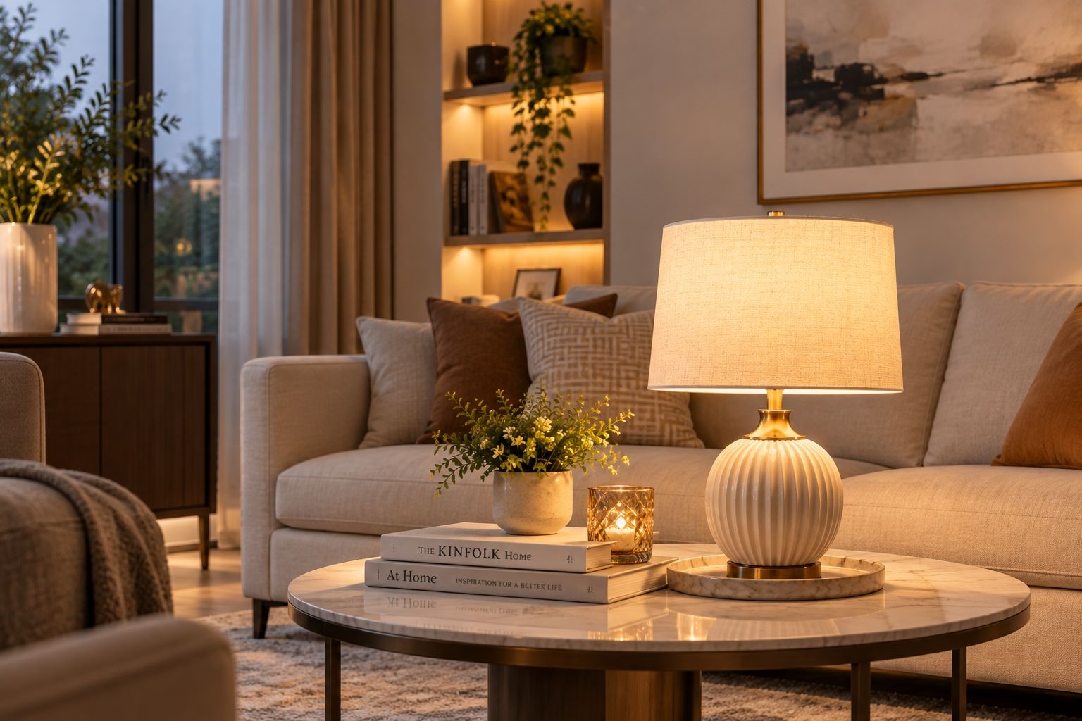 Đèn bàn trang trí thường được dùng để tăng thẩm mỹ cho không gian