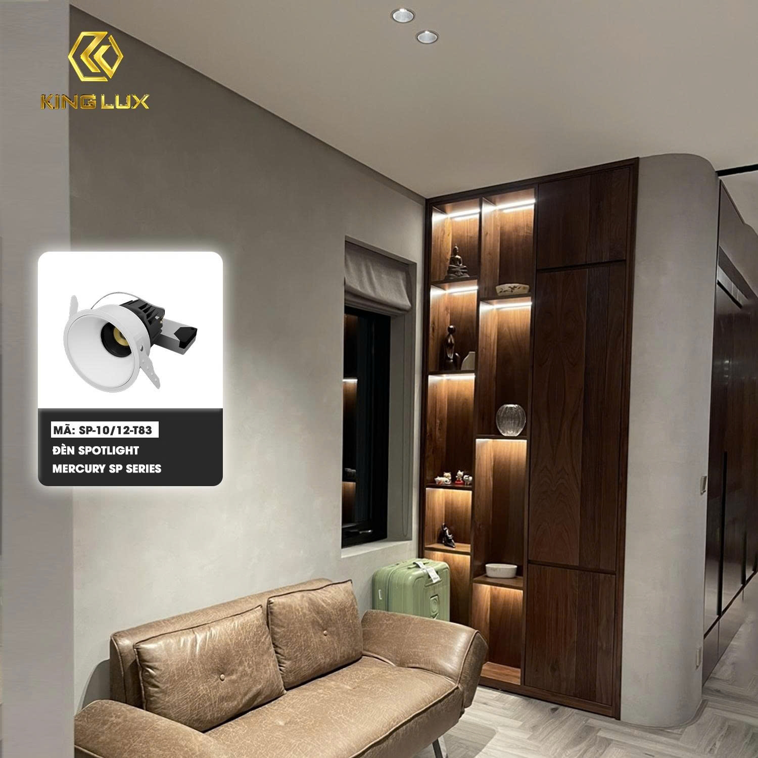 Đèn spotlight chống chói tại Hoa Phượng 04 Vinhomes Riverside — Kinglux