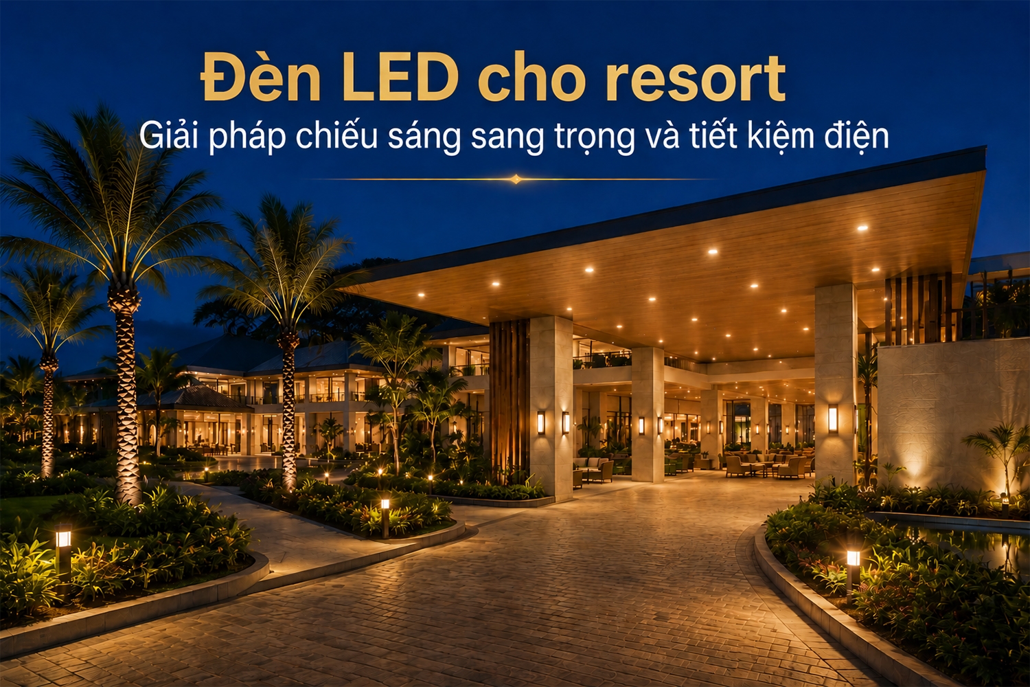 Đèn LED cho resort – Giải pháp chiếu sáng sang trọng và tiết kiệm điện