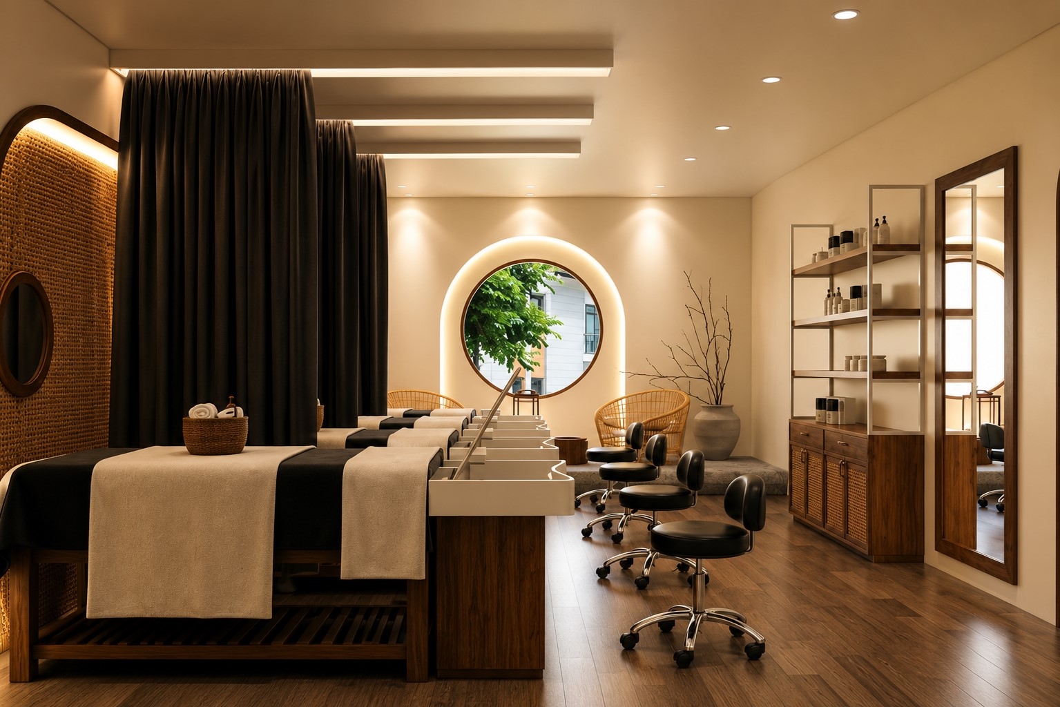 Chiếu sáng spa thư giãn giúp tăng tính thẩm mỹ cho không gian