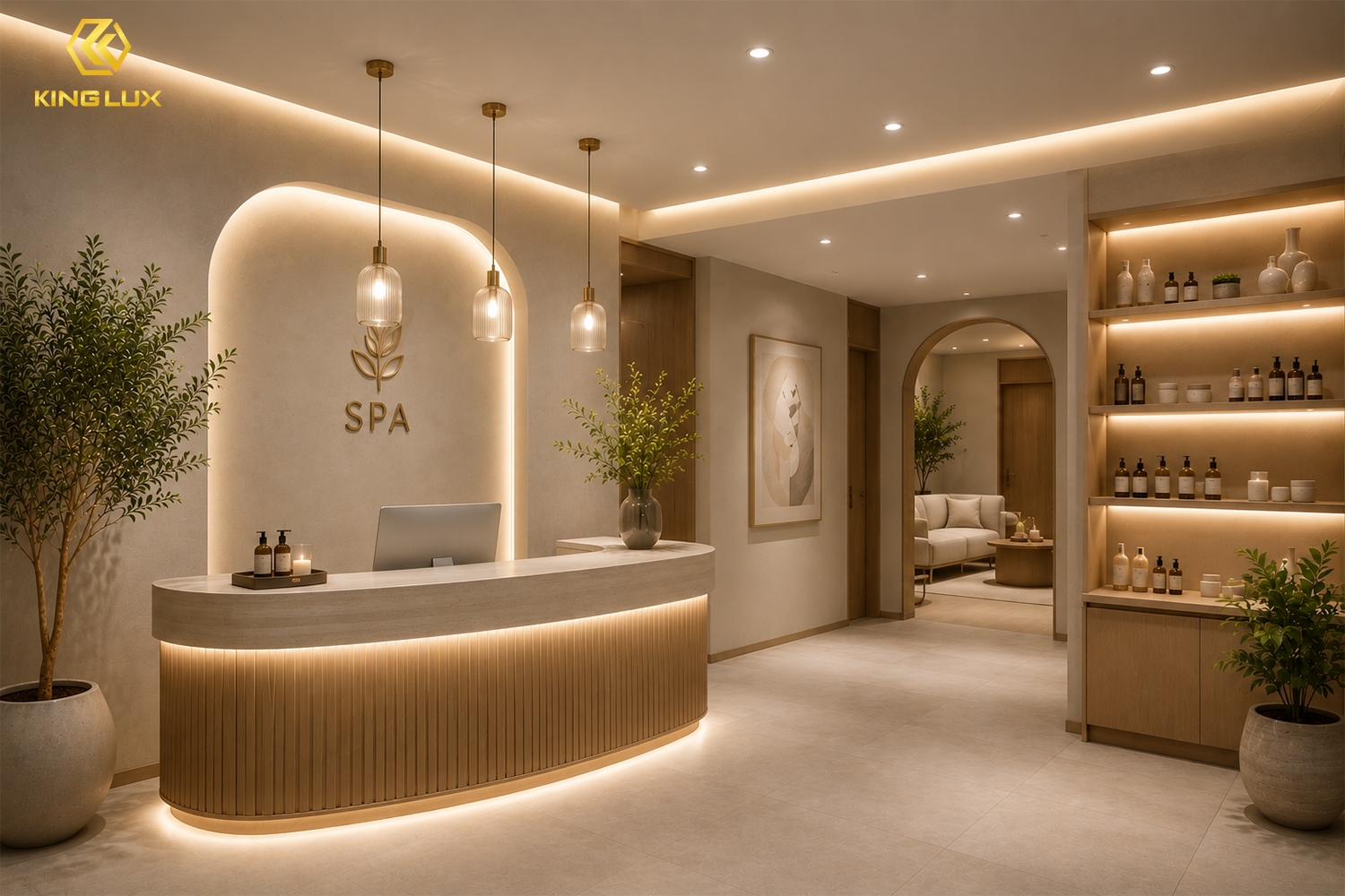 Chiếu sáng khu vực lễ tân