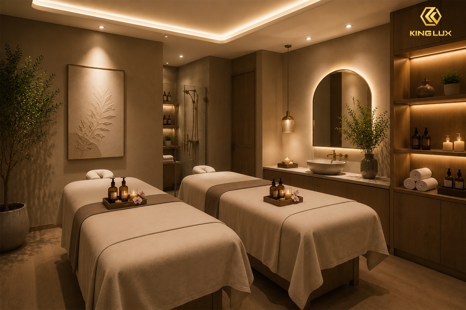 Chiếu sáng phòng massage và điều trị