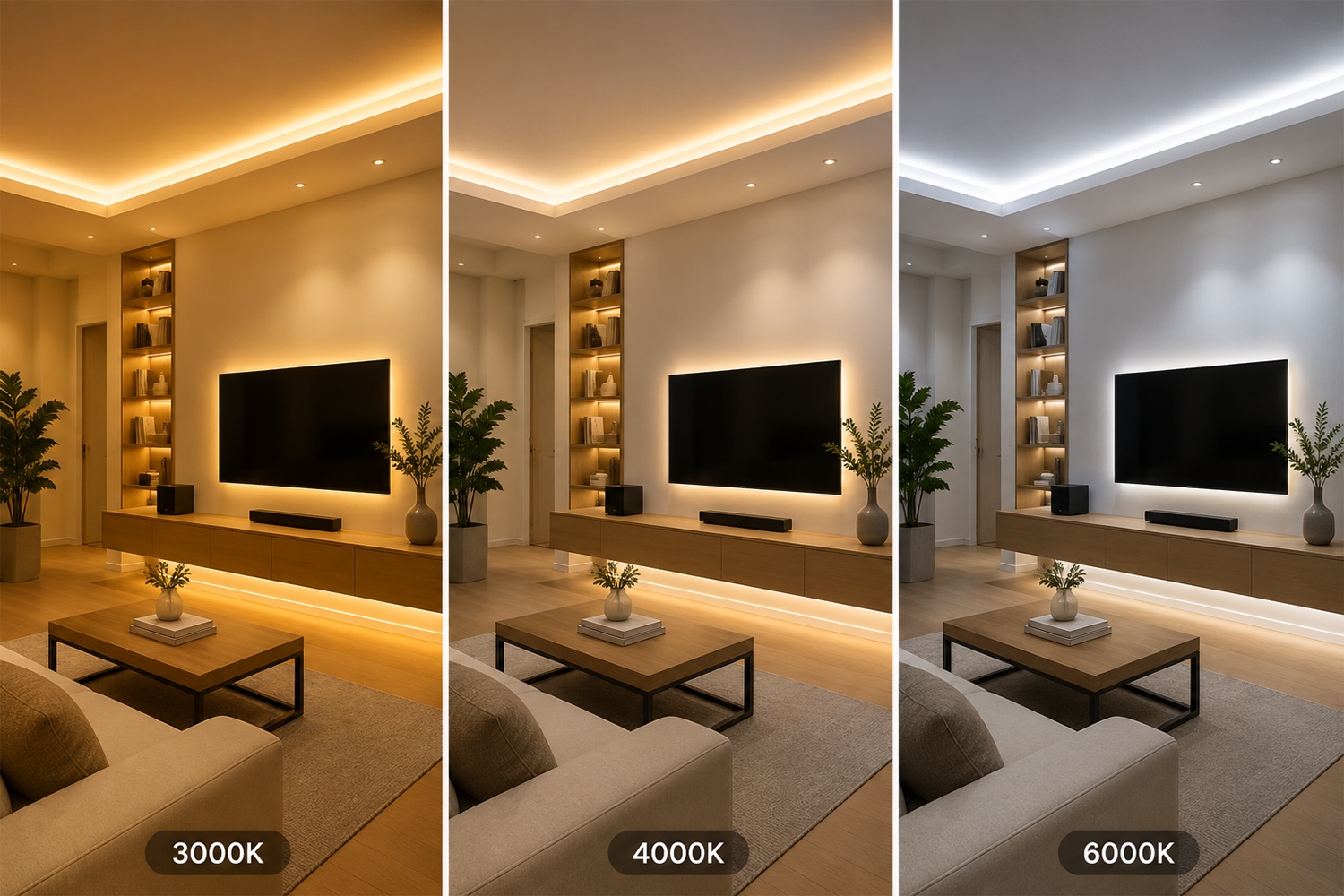 Nên chọn nhiệt độ màu của LED dây CRI cao phù hợp với không gian