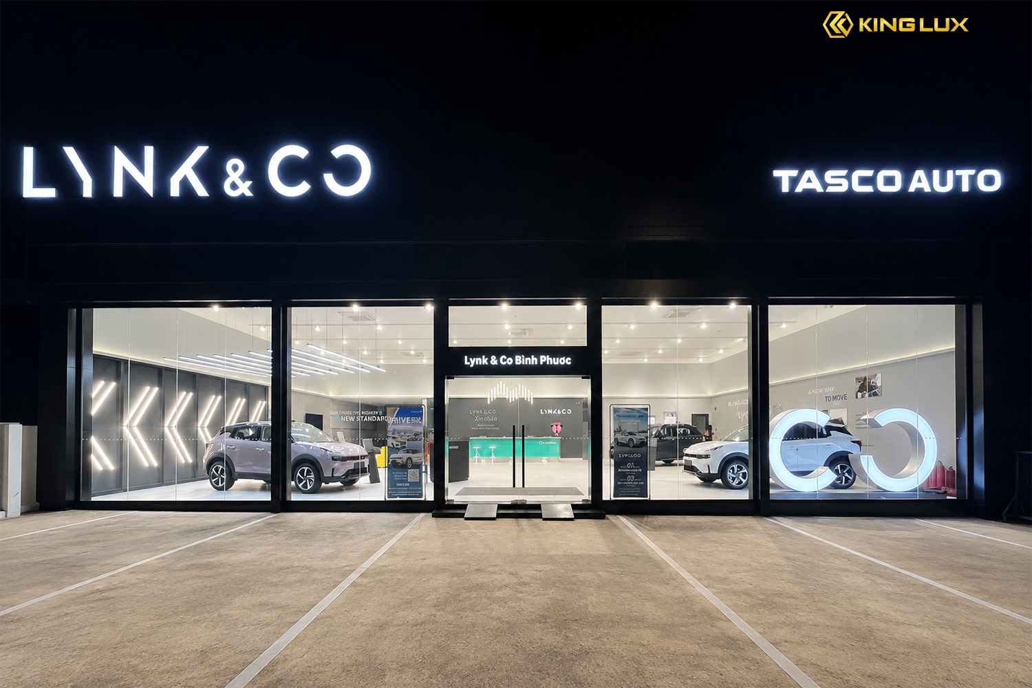Ứng dụng đèn LED cao cấp trong showroom ôtô