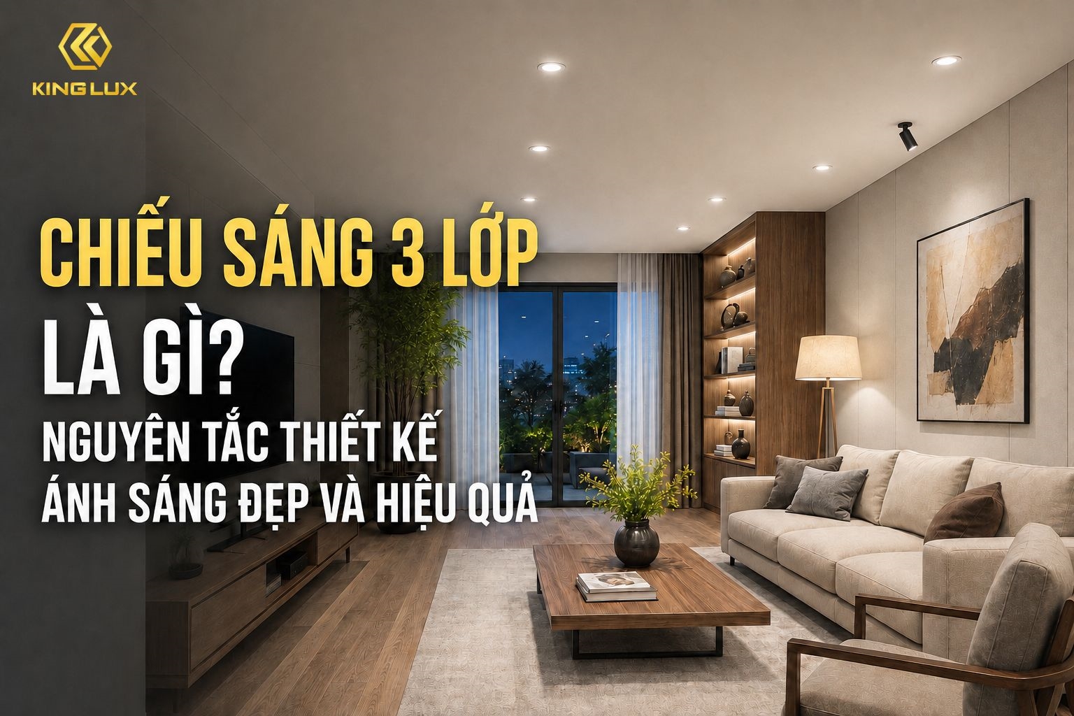 Chiếu sáng 3 lớp là gì? Nguyên tắc thiết kế ánh sáng đẹp và hiệu quả 
