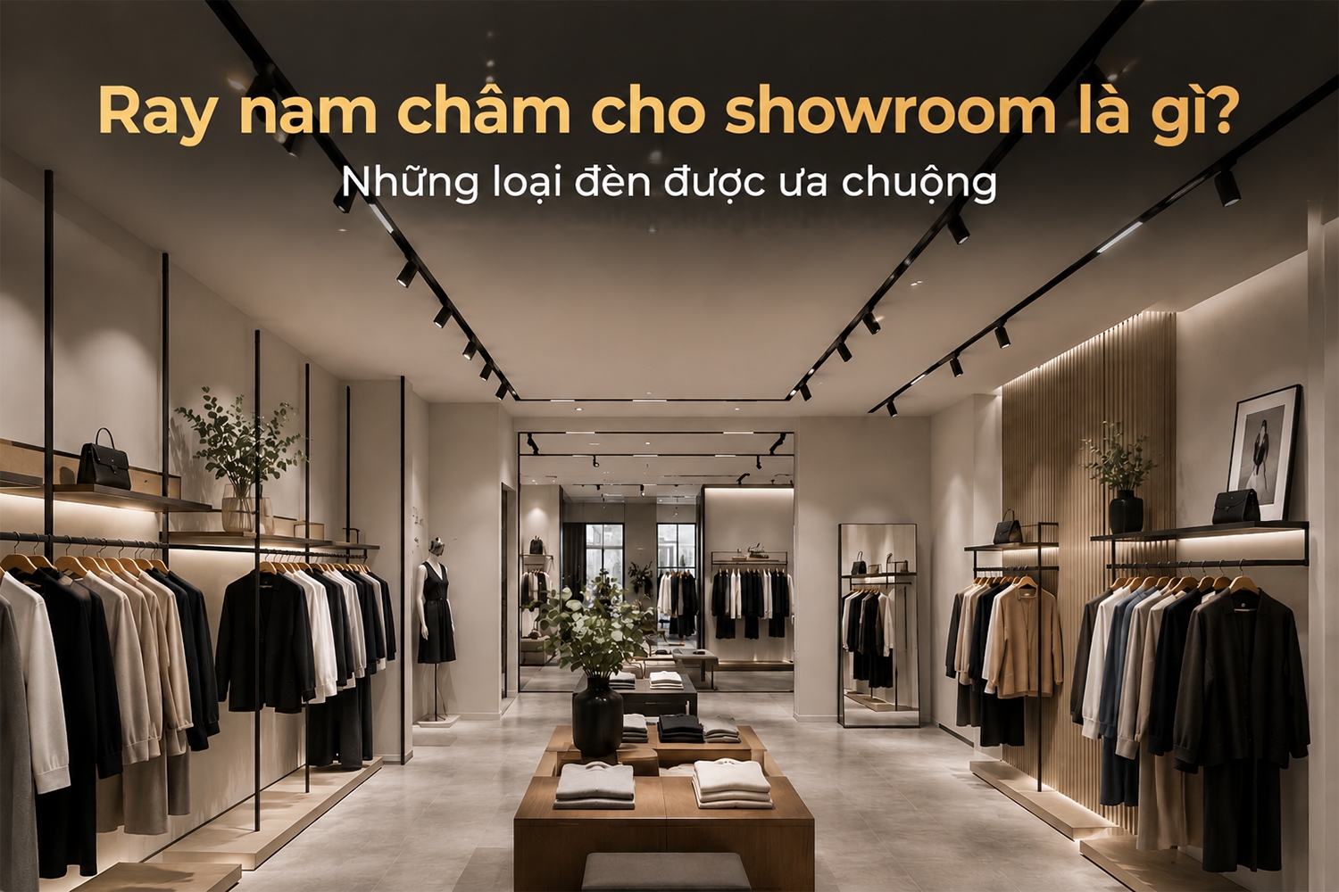 Ray nam châm cho showroom là gì? Những loại đèn được ưa chuộng