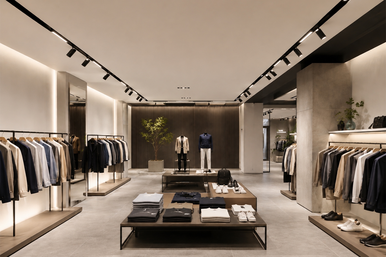 Hệ ray nam châm được ứng dụng trong showroom thời trang