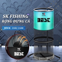 Giỏ Đựng Cá Rọng Đựng Cá BEST - SK FISHING Khung Kim Loại Vải 3 Lớp Bền Bỉ Dày Dặn, Rọng Đựng Cá Cao Cấp