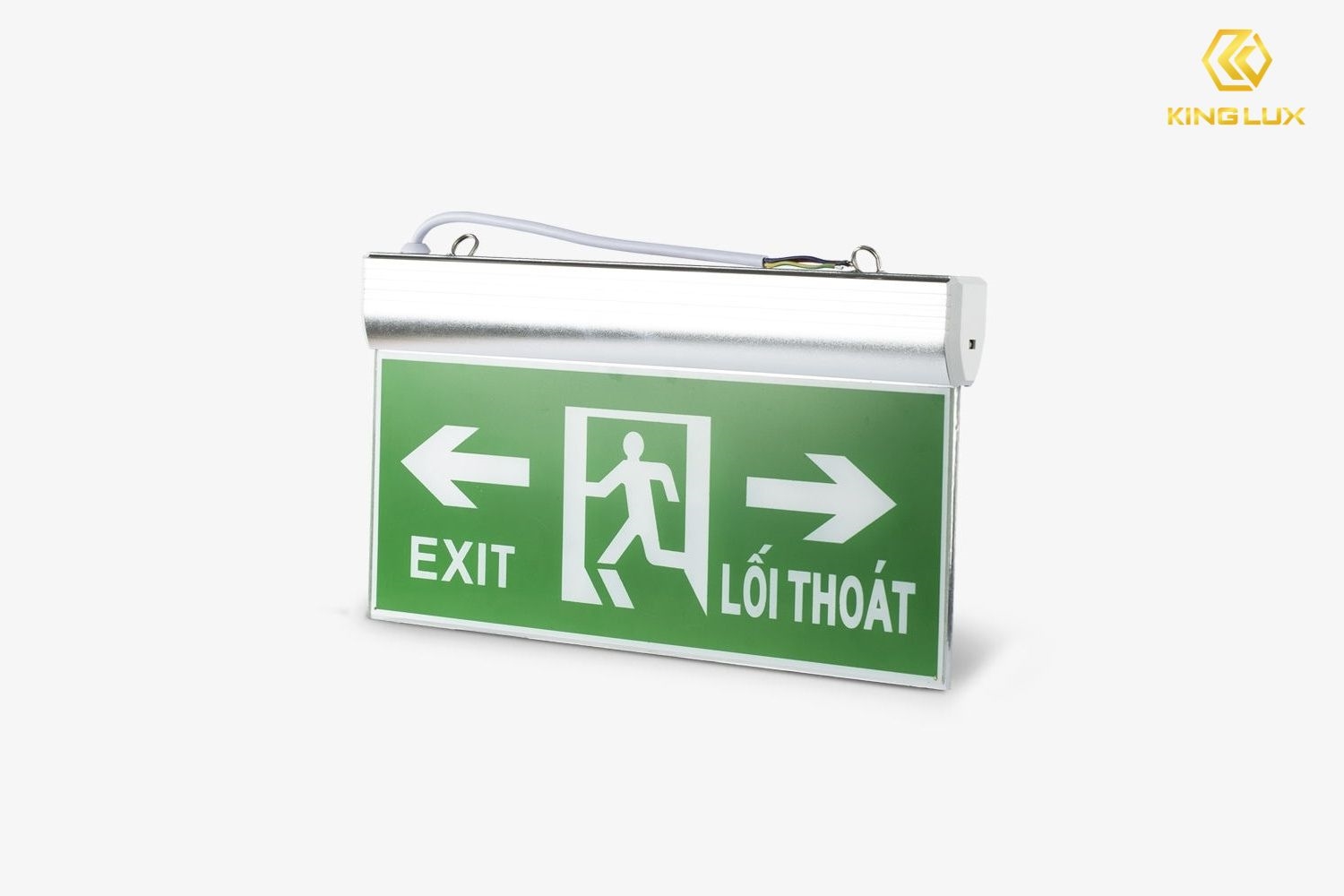 Đèn exit chỉ hai hướng