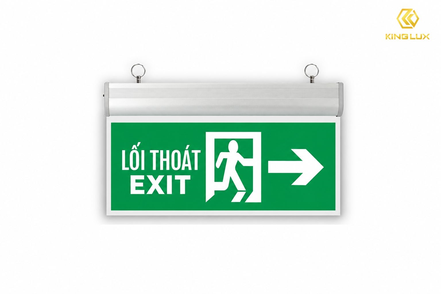 Đèn exit là đèn được sử dụng để nhận biết lối ra hoặc hướng di chuyển trên đường thoát nạn của công trình