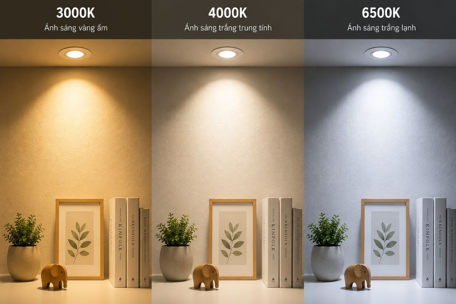 Lựa chọn đèn spotlight có nhiệt độ màu phù hợp với từng không gian