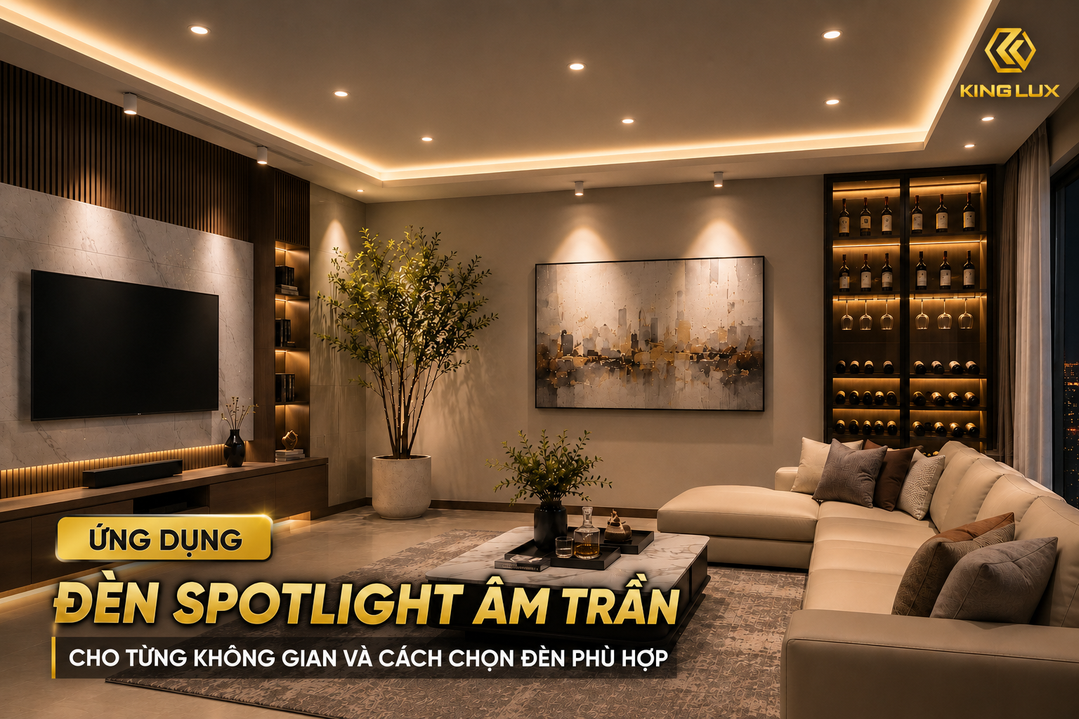 Ứng dụng đèn spotlight âm trần cho từng không gian và cách chọn đèn phù hợp 
