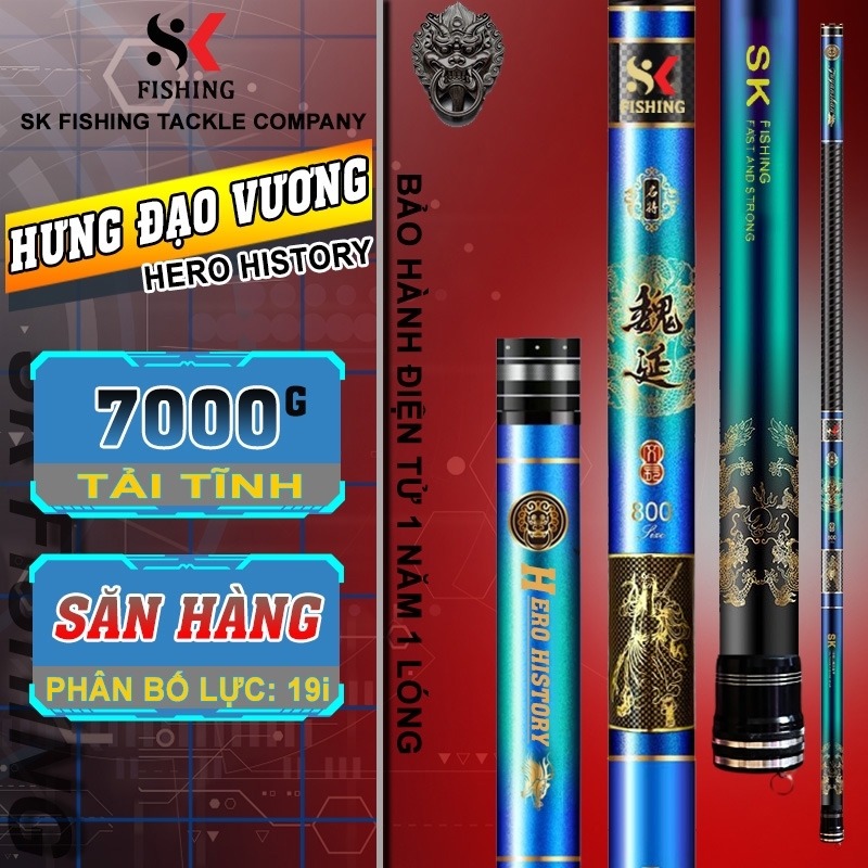 Cần câu tay SK Fishing Hưng Đạo Vương Chuyên săn hàng, Tải cá lớn Đánh đâu thắng đó