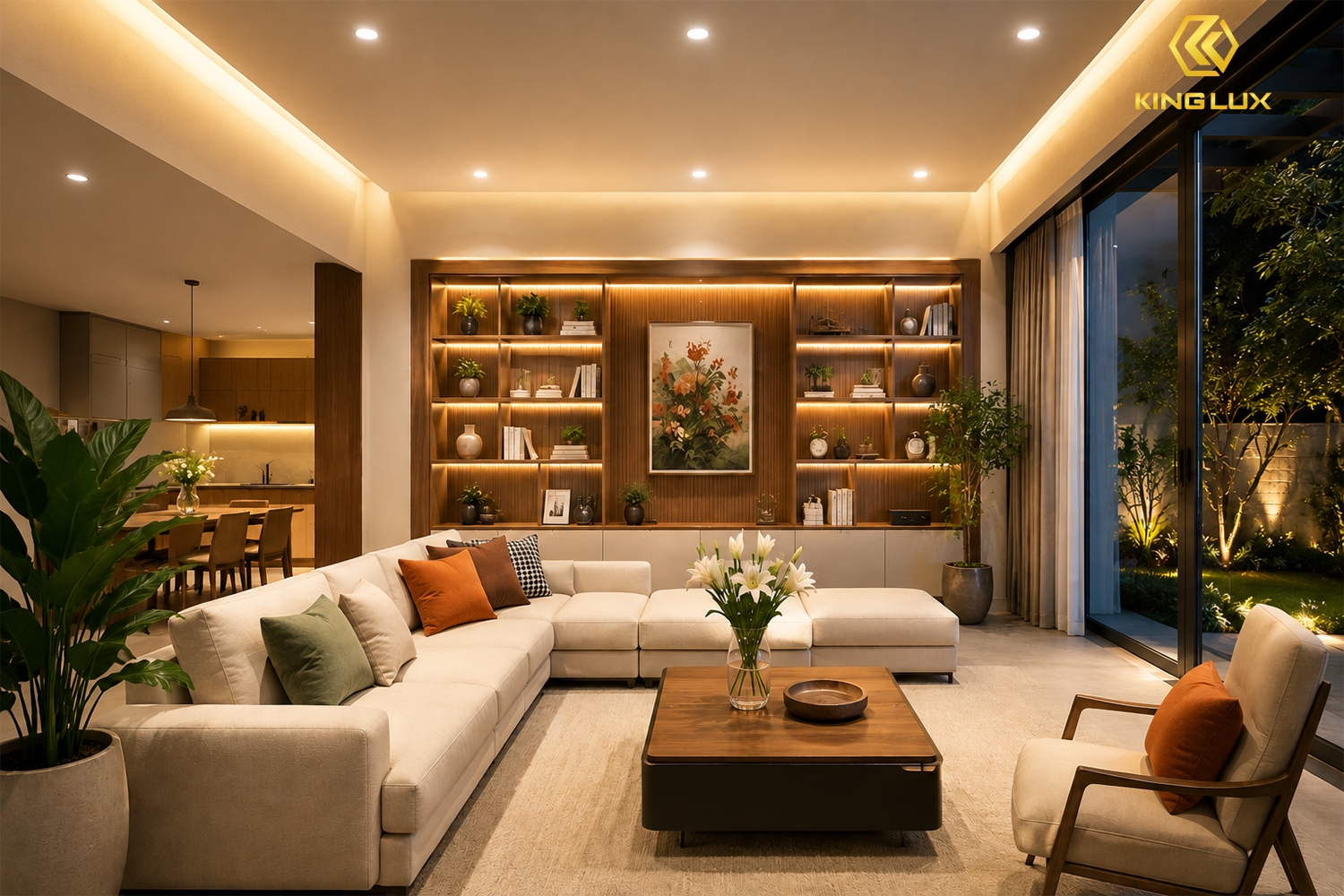 Đèn LED có CRI cao giúp không gian có chiều sâu, làm nổi bật nội thất trong phòng