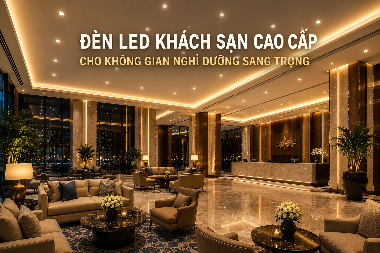 Đèn LED khách sạn cao cấp cho không gian nghỉ dưỡng sang trọng