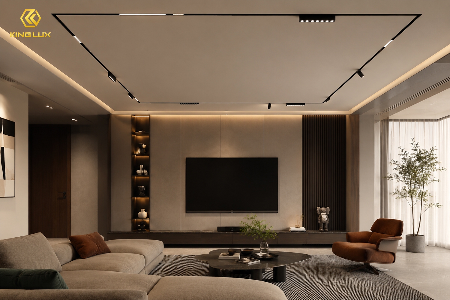 Sử dụng đèn ray nam châm giúp làm tăng tính thẩm mỹ cho không gian