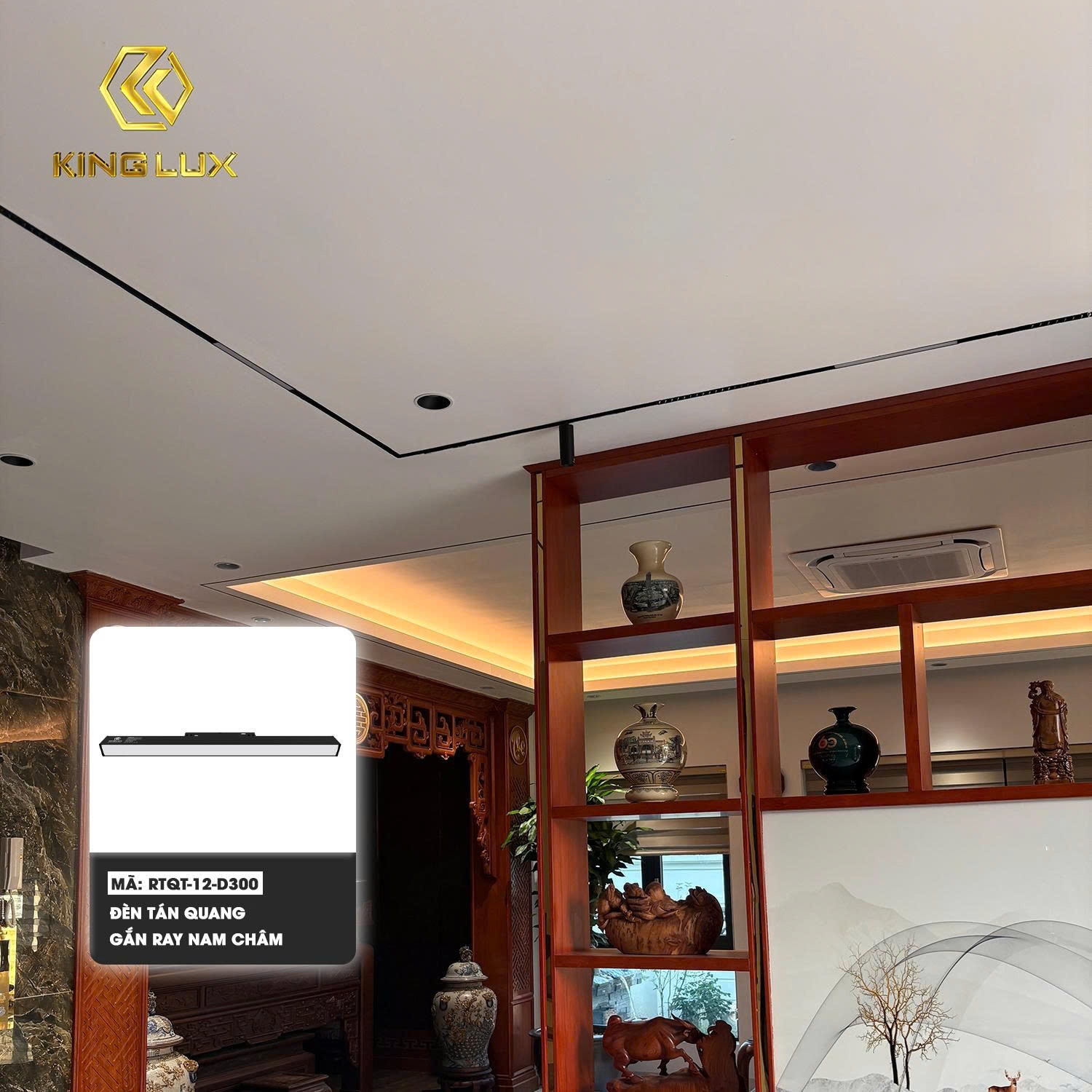 Ray nam châm âm trần tại biệt thự Anh Bình Đông Anh — Kinglux