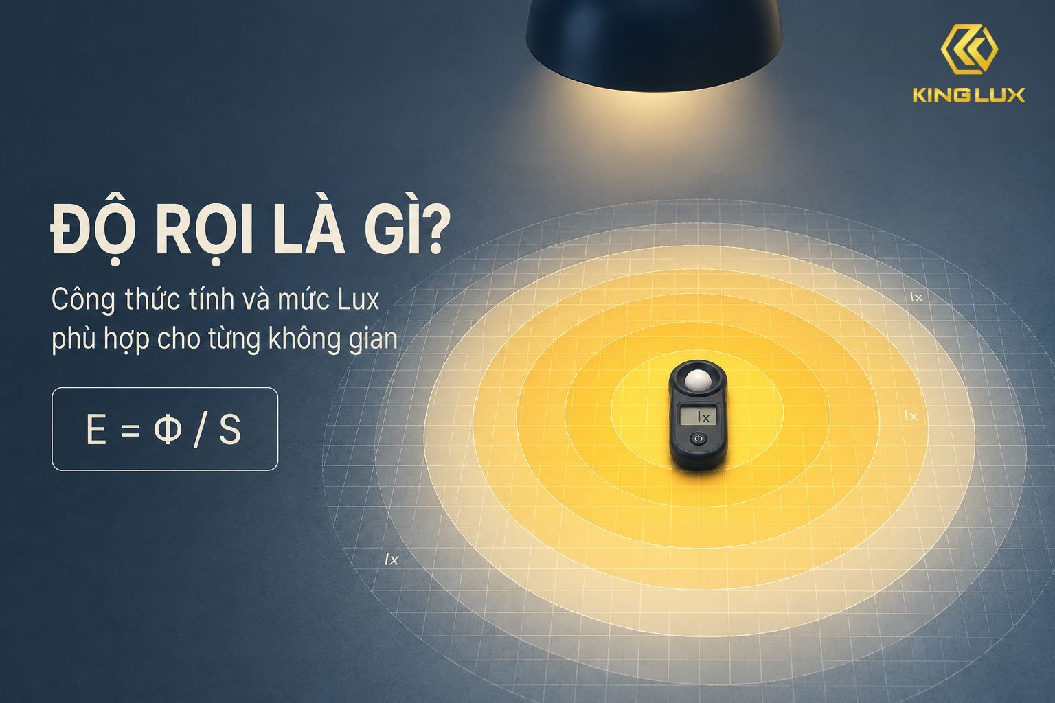 Độ rọi là gì? Công thức tính và mức Lux phù hợp cho từng không gian