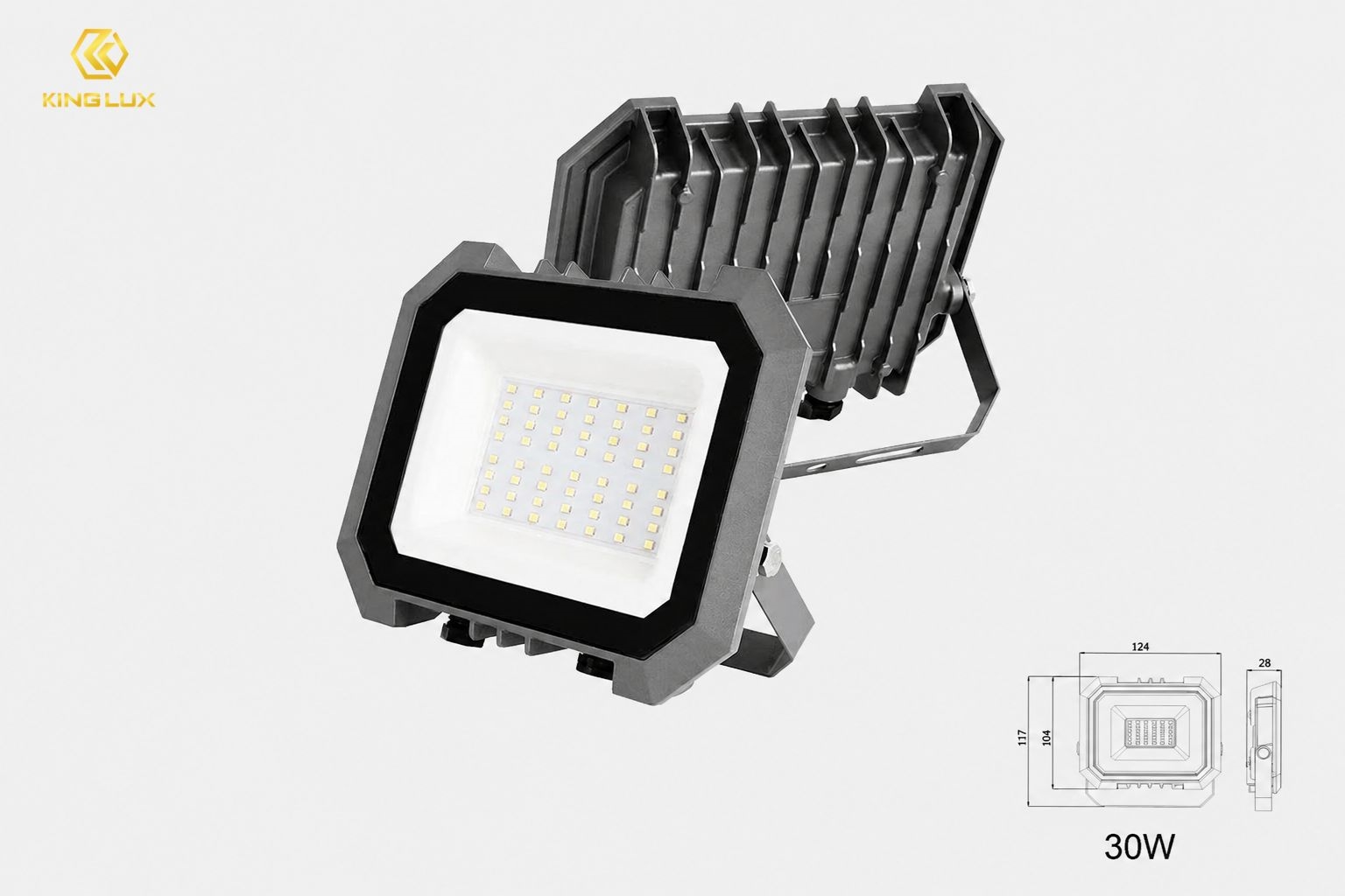 Đèn pha LED ngoại thất 30W phù hợp với chiếu sáng ban công, sân trước, lối đi, tiểu cảnh sân vườn