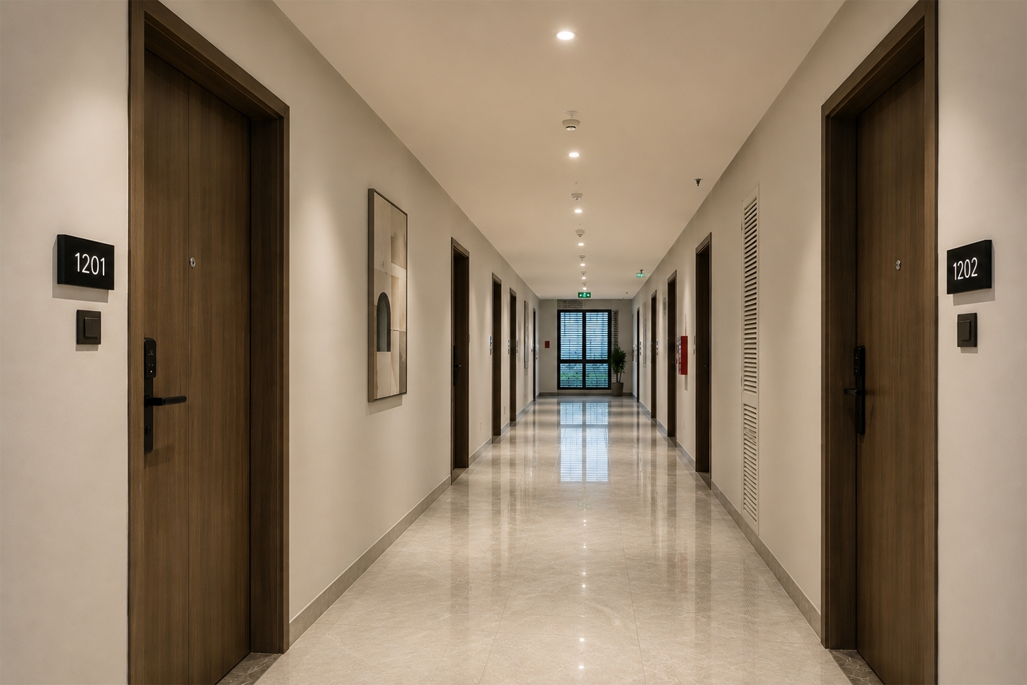 Đèn hành lang chung cư ngày càng được sử dụng phổ biến trong các tòa nhà