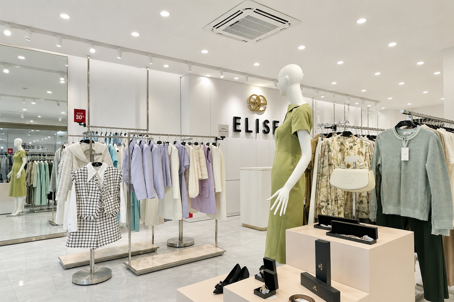 Đèn LED dự án trong showroom thời trang