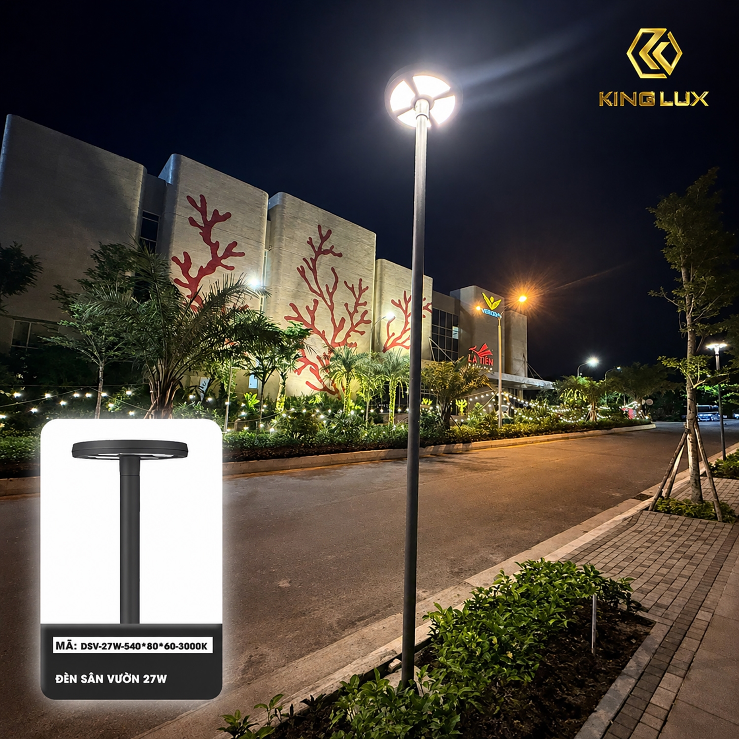 Đèn sân vườn của Kinglux trong dự án Resort Vega City Nha Trang