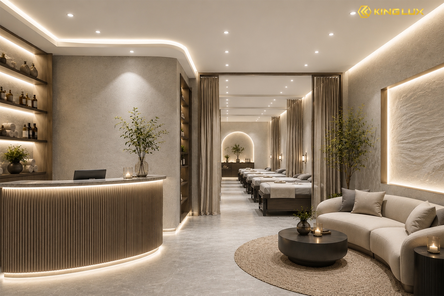 Đèn LED cho spa giúp không gian trở nên sang trọng, thẩm mỹ hơn