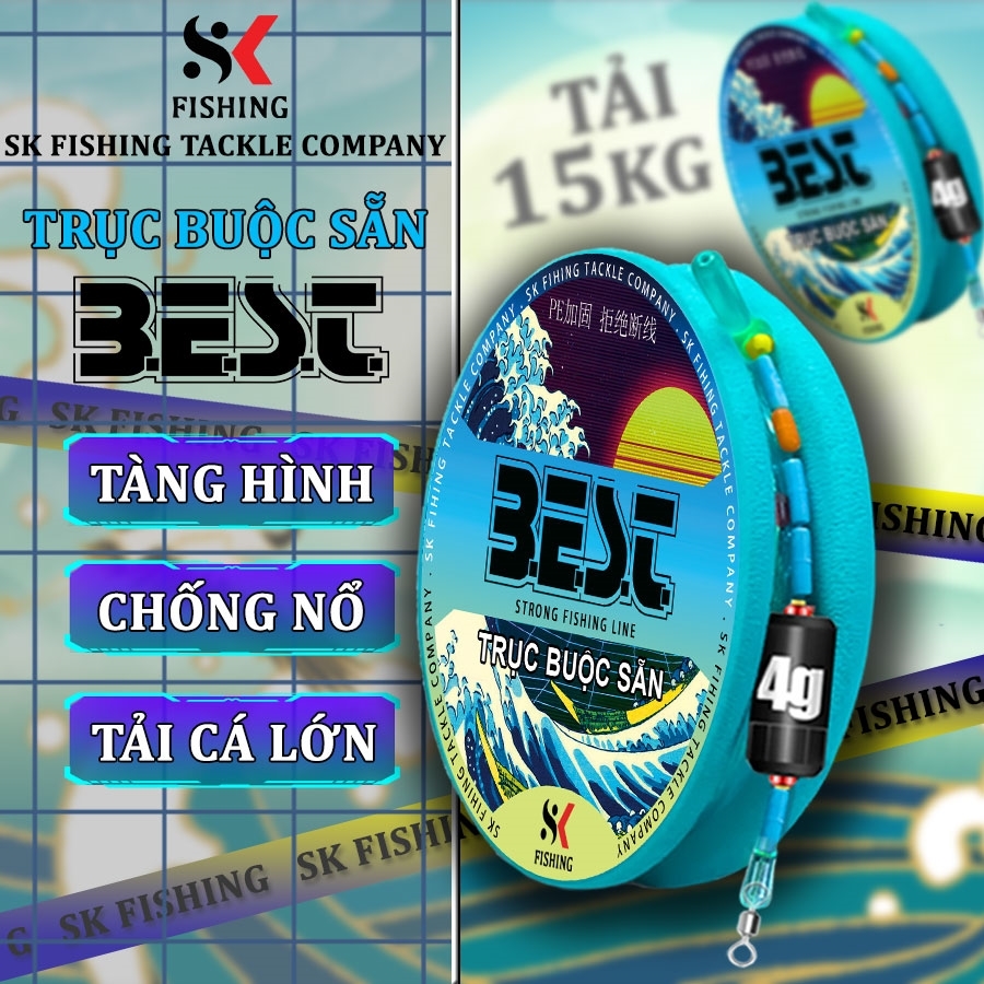 Dây Trục Câu Đài, Trục Buộc Sẵn BEST - SK FISHING Tàng Hình Tốt Và Chịu Tải Cao